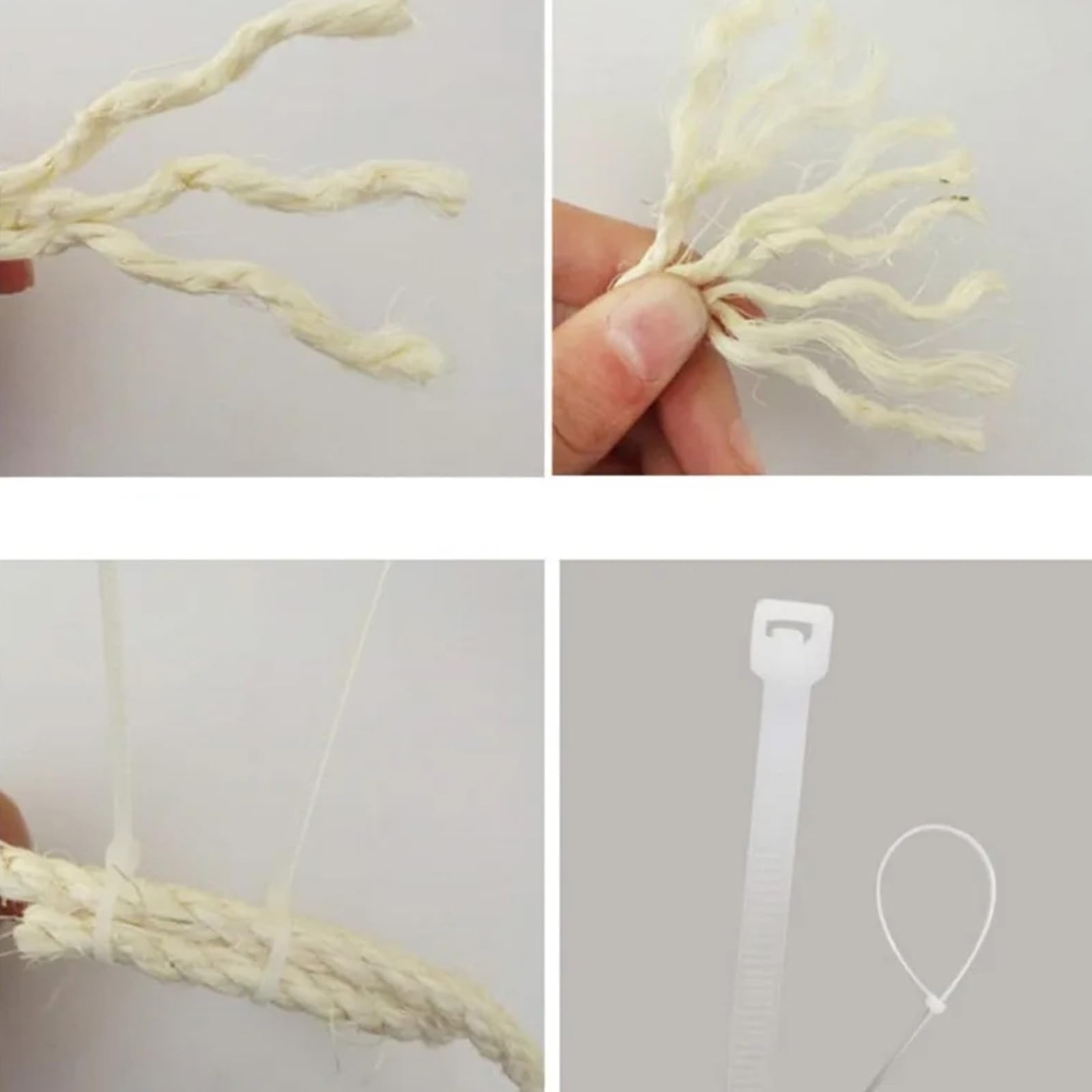 Cuerda de fibra natural para reconstruir muebles de escalada y accesorios para mascotas cuerda de sisal para reparar árboles rascadores