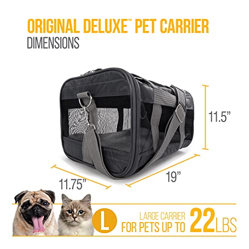 Sherpa-Original-Deluxe-Travel-Pet-Carrier-Airline-Approved-Charcoal-Gray-Large - Cucciolini Doodles   Sherpa-Original-Deluxe-Travel-Pet-Carrier-Airline-Approved-Charcoal-Gray-Large