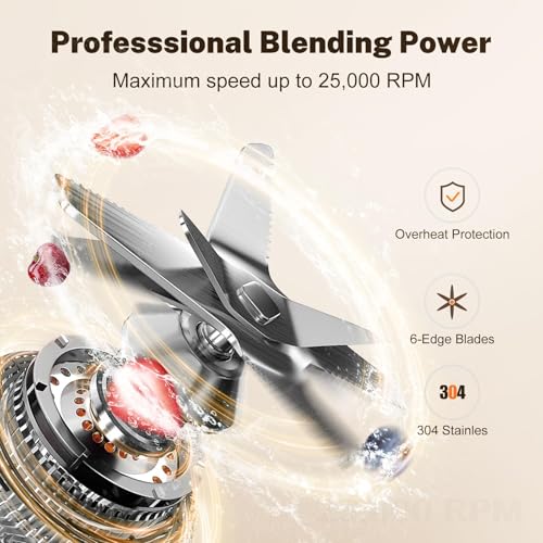 Image of 1800W Blender for Smoothies, Countertop Blenders for Kitchen with 70 Oz BPA-Free Pitcher and 20 oz To-Go Cup, 28000 RPM High-Speed Motor Blender for Ice Crushing, Frozen Drinks, Milkshakes