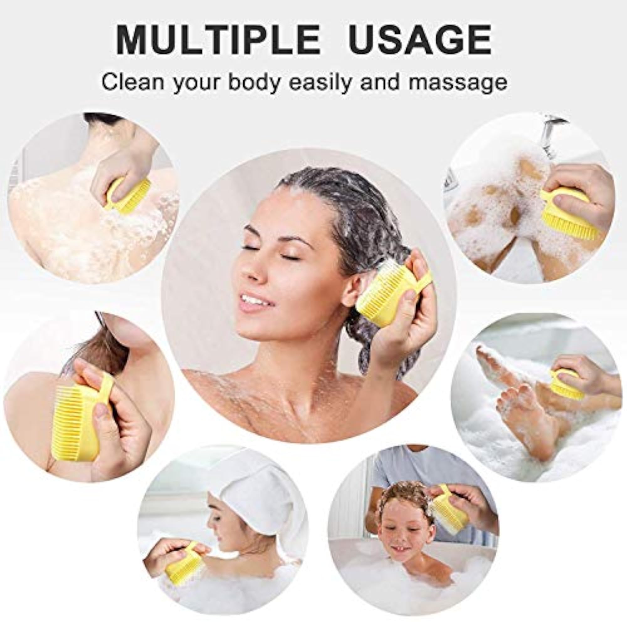 Silicone Hair Scalp Massage & Bathing Brush