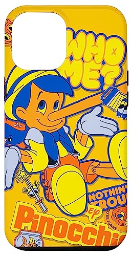 Cadeau Disney coque iPhone 12 Pro Max Pinocchio jaune nostalgie enfance