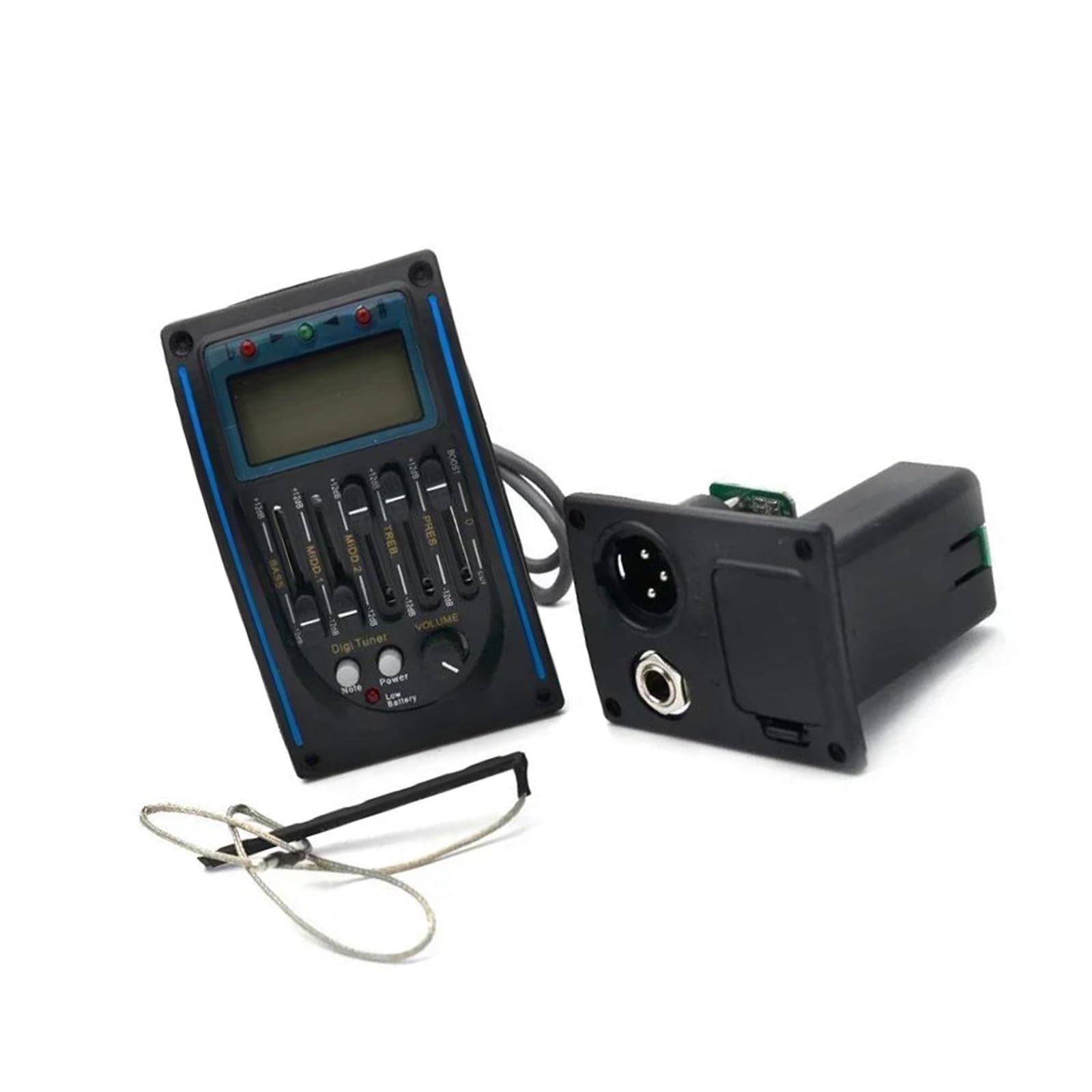 Zubehör Für Tonabnehmer Von Akustikgitarren 5Band Equalizer Tonabnehmer Mit Mikrofon Für Akustikgitarren Instrumentenzubehör(2)