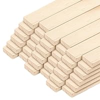 YAYODS 30 Stück Holzklötzchen zum Basteln - 20 x 3 x 1 cm Holzleisten Holzstäbe - Holzklötze Klötzchen Natur - Holzlatten Bastelklötzchen - Klötzchenmann Kantholz für DIY Projekte, Deko, Modelbau
