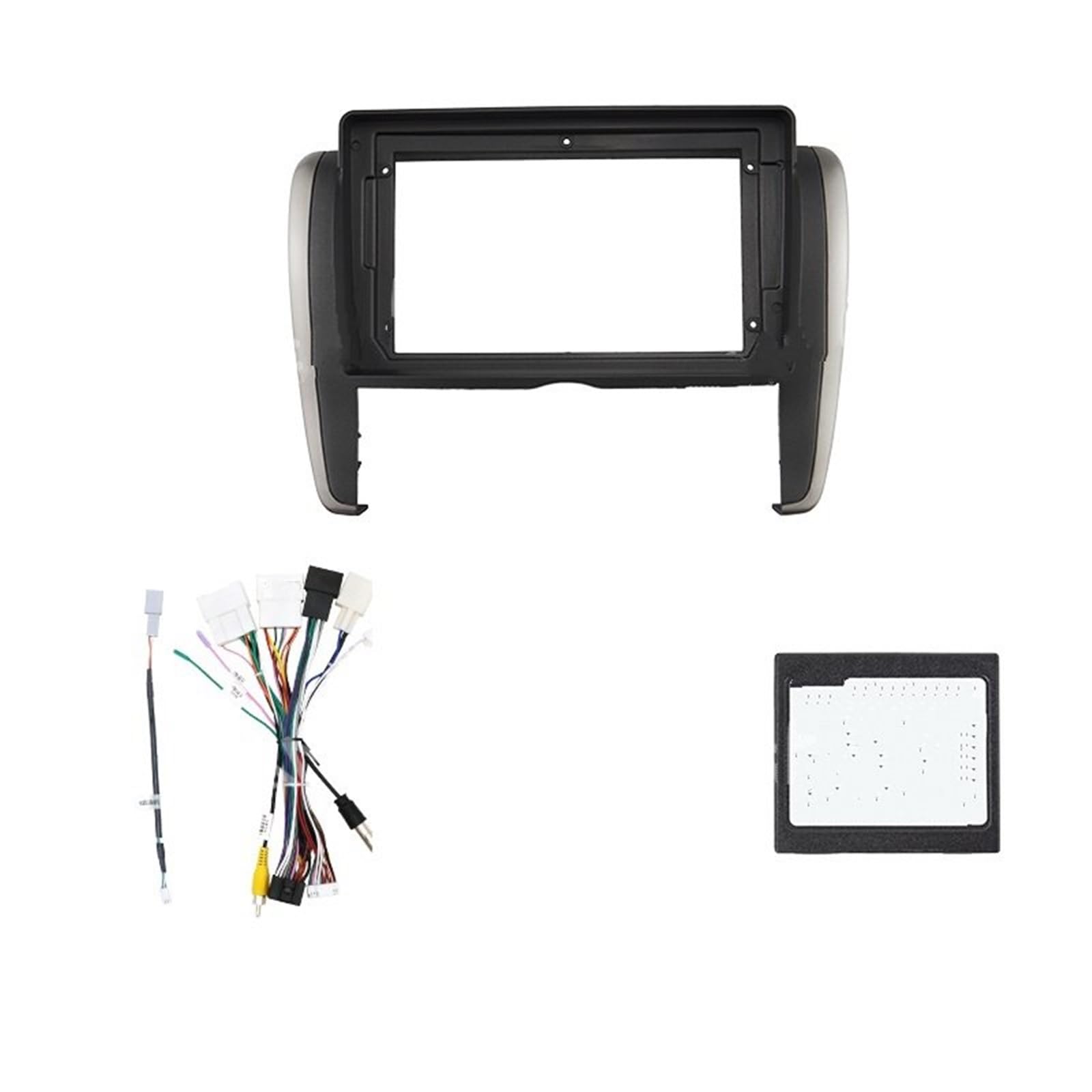 JKELPV Car Radio Frame Kit Fit For TOYOTA ALLION 260 2007-2016 Car Radio Fascia Frame Panel 2Din 9 Inch Cable Canbus Box Radio adapter(Frame Canbus Cable B)