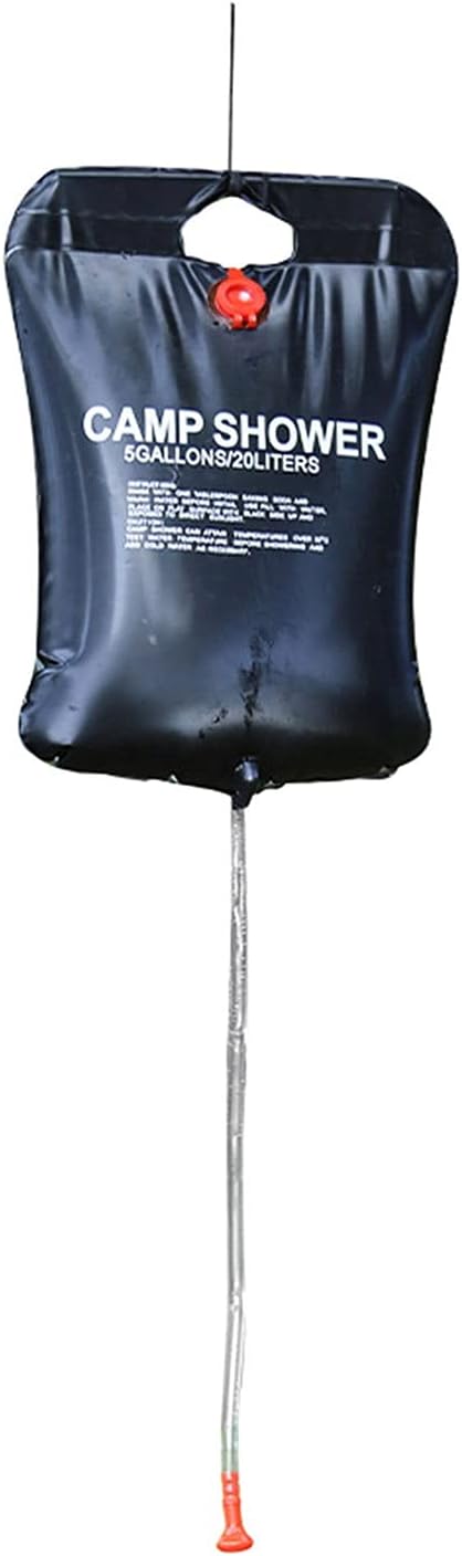 Bolsa de Ducha Solar Bolsa de Ducha Solar 5 galones / 20L, Botella de Agua Caliente portátil para Acampar al Aire Libre, con Manguera y Cabezal de Ducha