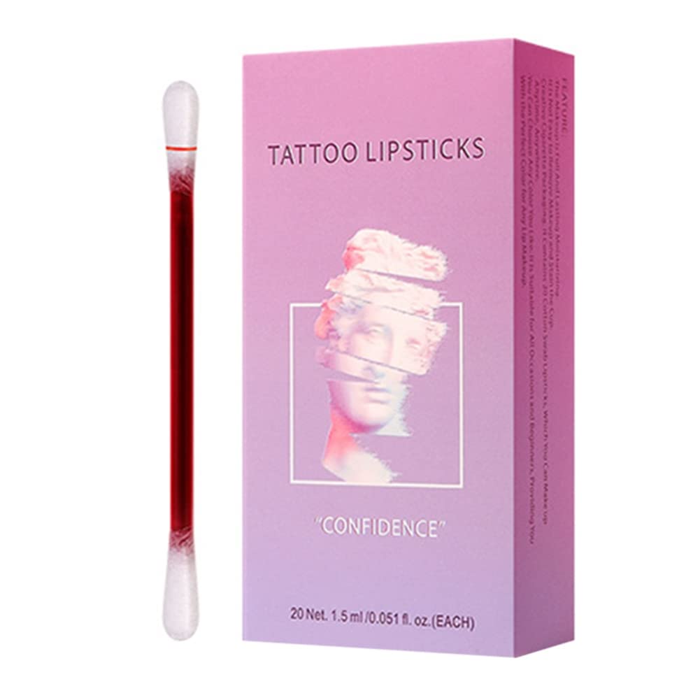 Buy Luxsea 20 Pcs Tattoo Lipstick Mini Box Lip Tint Cotton Swab