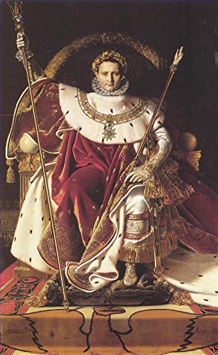 Tableau Napoléon Ier sur son trône impérial Ingres huile