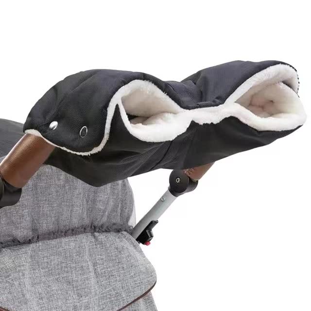 Passeggino scaldamani per passeggino, misura universale, impermeabile, antivento, con pile termico per l'inverno (C)