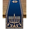 Hanukkah table runner chanukah menorah star of david jewish festival holiday party kitchen dining home decoration 13 x 72  urban country home decor