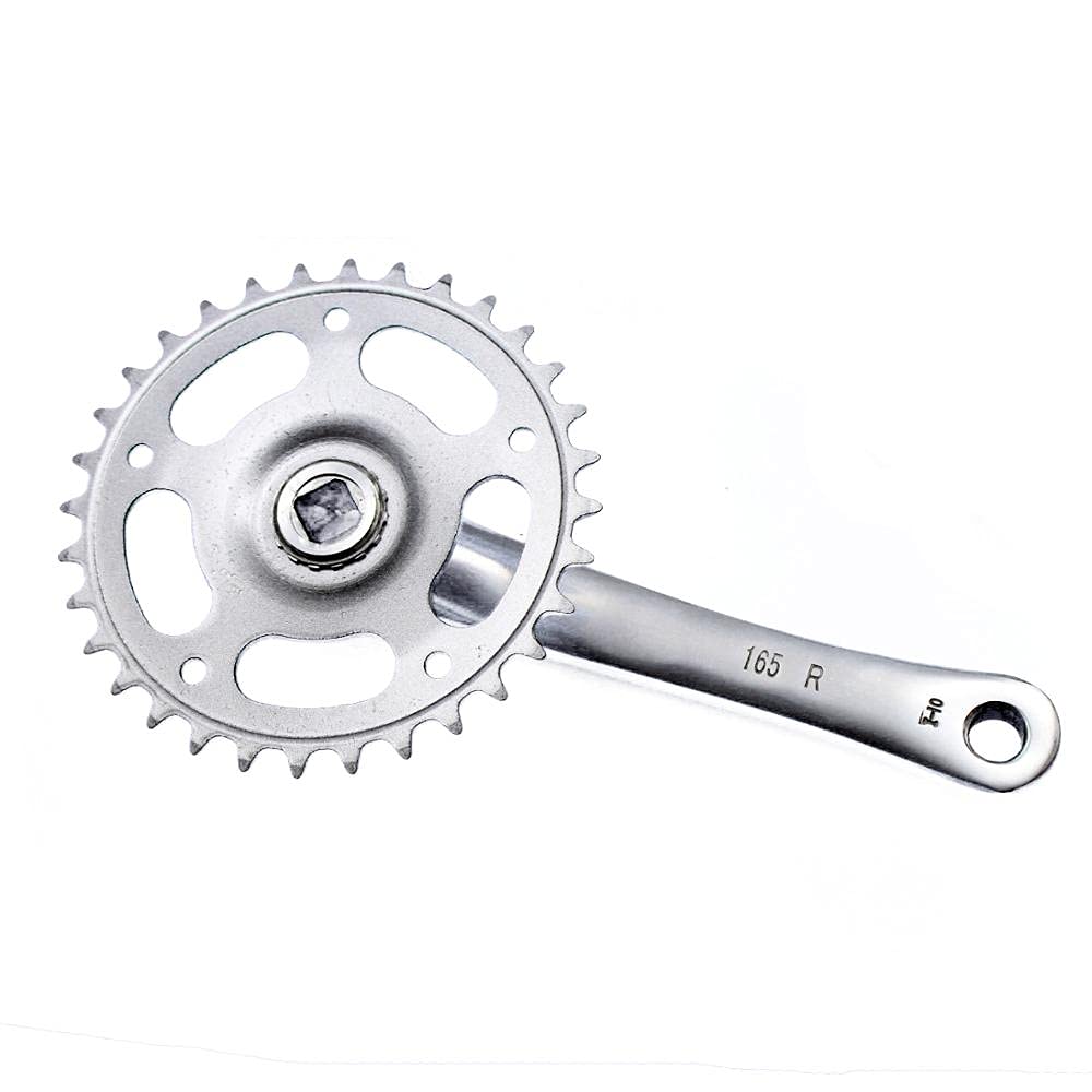Crankset, Bicycle Chainwheel Aluminum Alloy Crank 32 Tooth MTB Bike Parts Square Hole Crankset Accessory