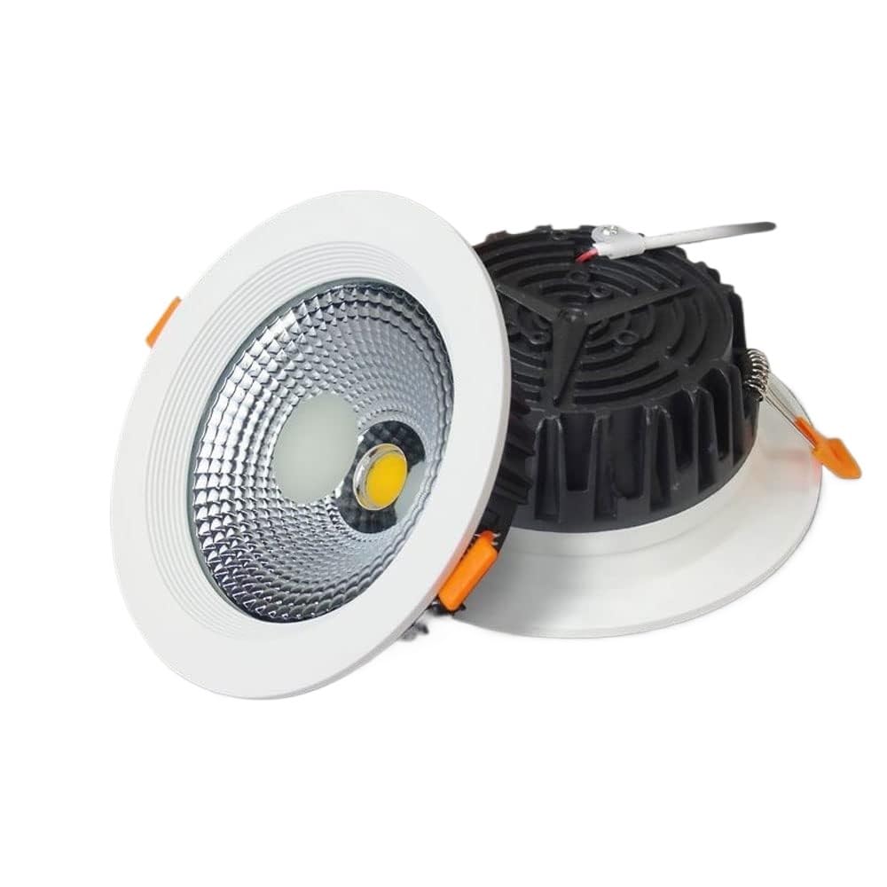 Reflektory punktowe LED do zabudowy (2 sztuki), sufitowe reflektory punktowe do salonu, korytarza, galerii, sypialni i stolika nocnego - 3000 K - 15 W