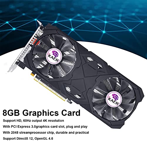 Kaer Rx580 8Gb Graphics Card Gddr5 256Bit Computer Graphics Card With Dual Fans 1284/7000Mhz,Pci Express 3.0 Gaming Graphics Card, Dvi Hdmi Dp Desktop #TOP2