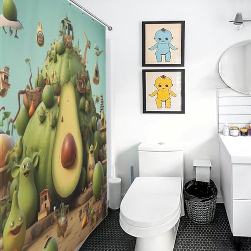 Rideaux de douche en polyester 183x183cm lavable en machine