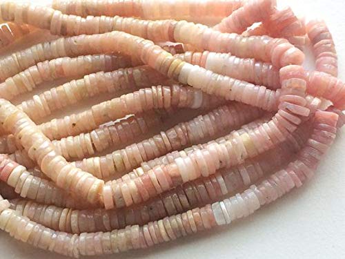 BEADS GEMSTONE 1 Strand Natural Shaded Pink Opal Beads, Pink Opal Necklace, 7.5mm - 8.5mm, 8 Inch Code-HIGH-15781