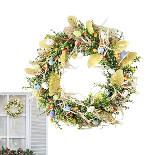 Corona di Pasqua, corona decorativa per portico, decorazione per le vacanze di Pasqua, porta di primavera, corona decorativa da appendere