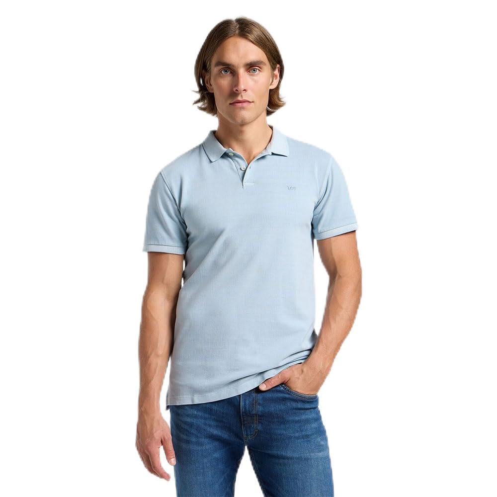 Lee Garment DYE Polo Shirt, Concrete Grey, L