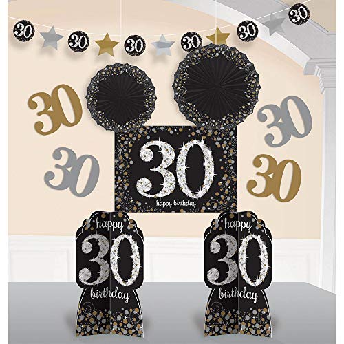 Sparkling Celebration 30th Birthday Party Room Decor Kit - (1 Pc.) - Colorful & Festive Design | Perfect for Memorable Milestone Celebrations