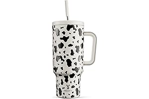 Meoky 40 oz Western Tumbler with Handle and Straw
