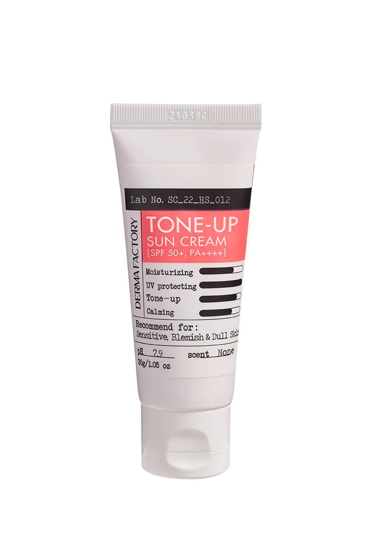 Ton Eşitleyici Pembe Tonlu Kalamin İçeren Vegan Güneş Kremi Derma Factory Tone Up Sun Cream 30 GR