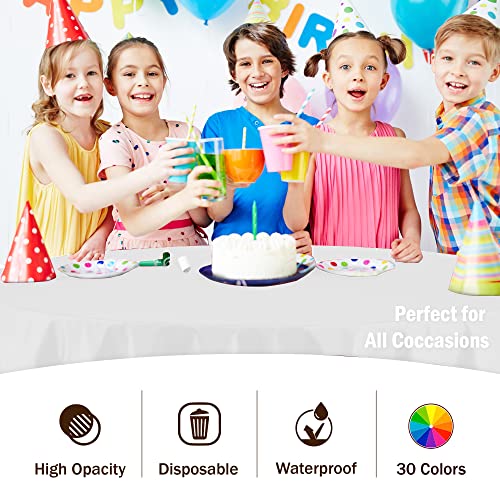 Exquisite 14123095 12-Pack Premium Plastic Tablecloth 84Inch Round Table Cover thumb #4