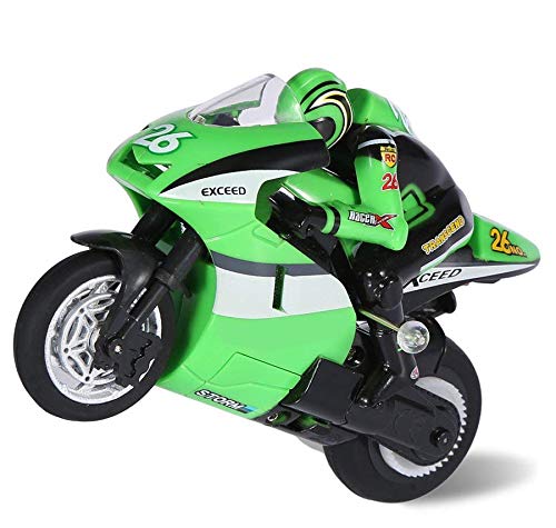 image for Top Race 4 Channel RC Remote Control Motorcycle Goes on 2 Wheels with 