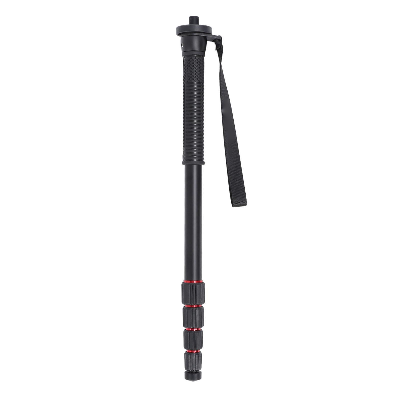 Aluminum Alloy Camera Monopod, Extendable 5 Sections 25mm Diameter 11lb Load Bearing with 1/4 3/8 inch Threaded Hole for DSLR Action Cameras