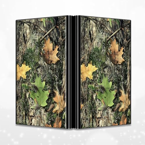 Image of Slim Credit Card Holder, Camo Tree Leaf RFID Blocking Metal Wallet for Men & Women, Aluminum Minimalist Hard Case Pocket-Sized Business Cards Organizer (Fits Up to 10 Cards)