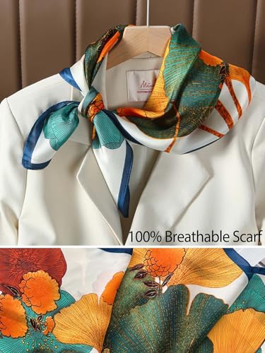 Silky Scarf for Women Lightweight Satin Bandanas Neck Hair Wrap For Sleeping Head Scarves 27.5"4