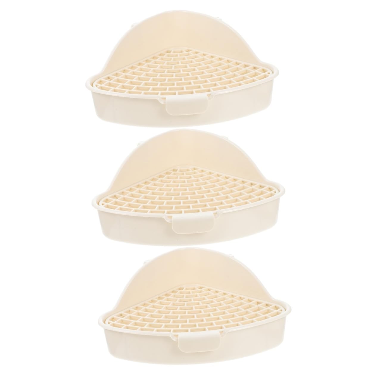 INOOMP Scatola da 3 Pezzi Toilette per Conigli Lettiera Coniglio Vaschetta per Coniglietti Animale Domestico Piccola lettiera per Animali Domestici Gabbia per Conigli Gabbia criceti pp