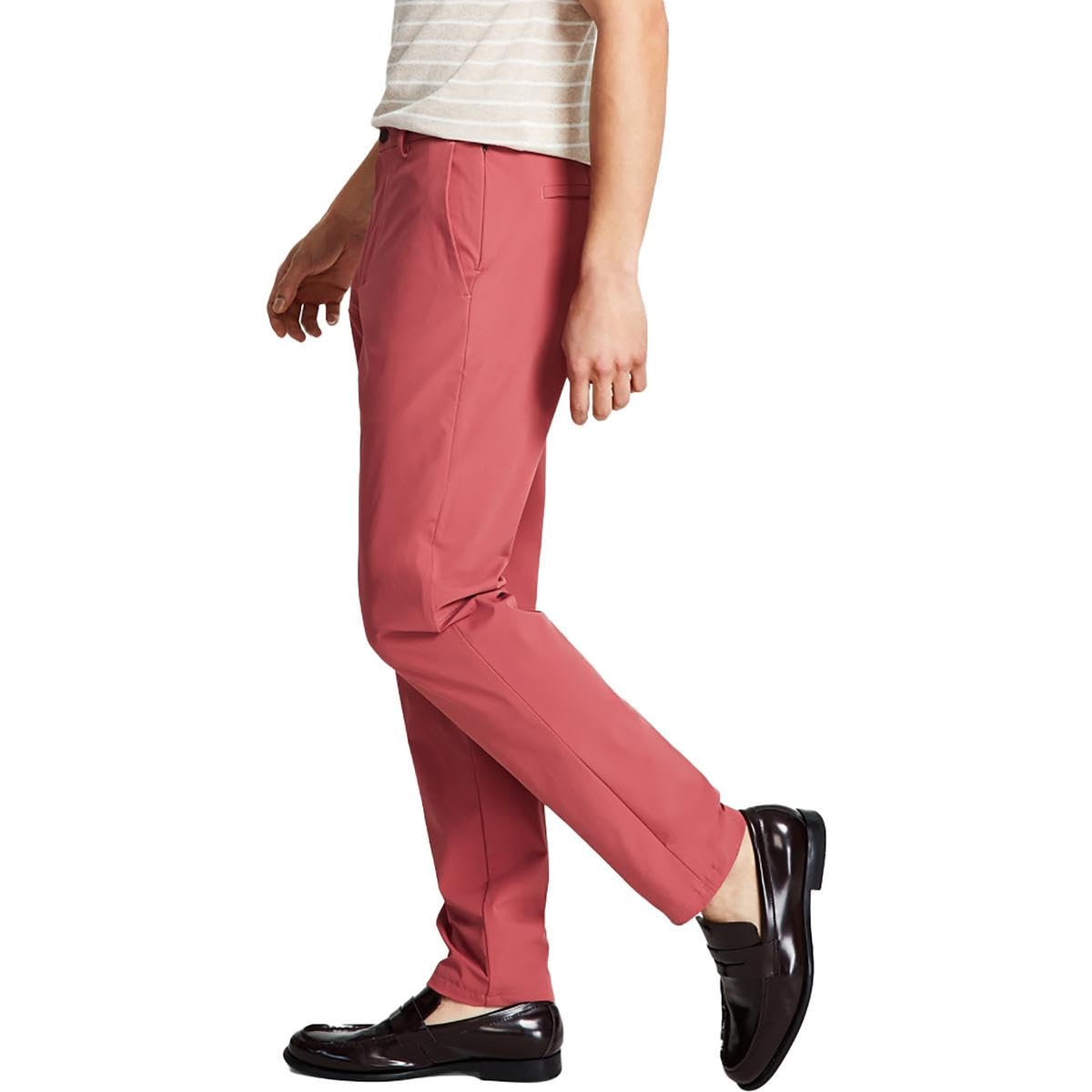Calvin Klein Mens Slim Fit Flat Front Dress Pants Pink 33 30
