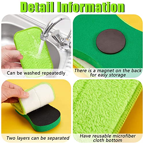 3 Pcs Microfiber Chalk Eraser Washable Chalkboard Eraser Dry Erase Whiteboard Eraser Magnetic Reusable Chalk Eraser For Chalk, Markers, Classroom, Home And Office #TOP2