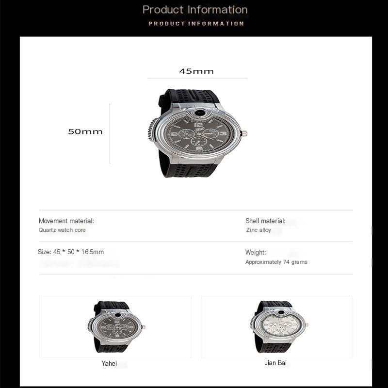 Encendedor Creativo 2-en-1 con Función Reloj Negro miniatura 6