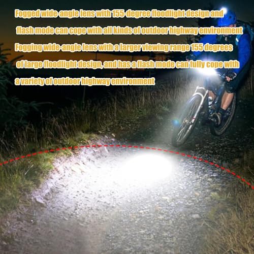 Faro LED para conducción al aire libre con bocina integrada y 3 modos de luz para manillar 4
