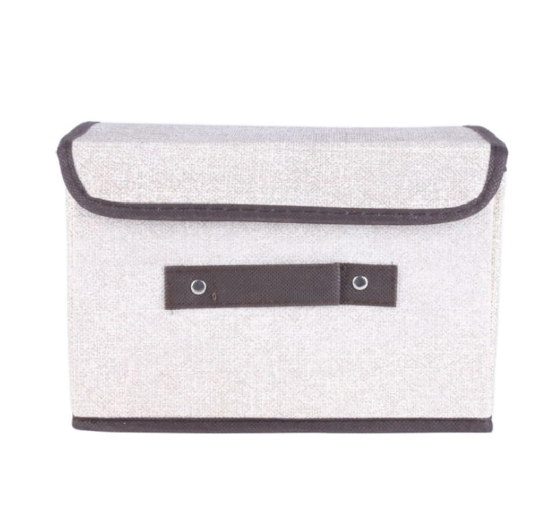 Kleiderschrank Organizer Pullover Aufbewahrungsbehälter Mit Deckel, Zusammenklappbarer Aufbewahrungskorb Aus Dickem Stoff Griff, Kommoden-Schubladen-Organizer Faltbare Stabil(A,25*19*16cm)