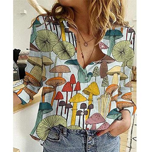 Tops for Juniors Winter Fall High Neck Linen Loose Fit Long Cardigan Basic Tops Shirt Blouses Women 20243