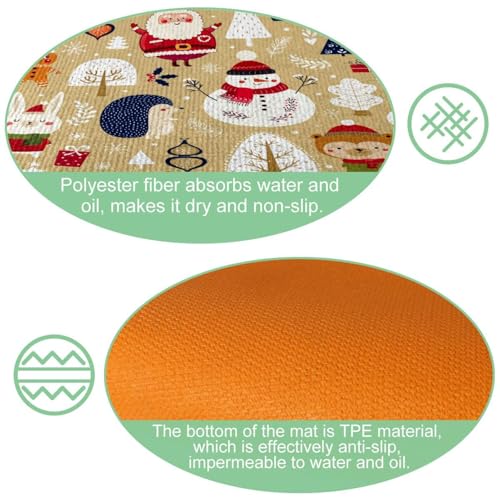 Tapis de cuisine de Noël en impression haute définition avec motifs ours - 6