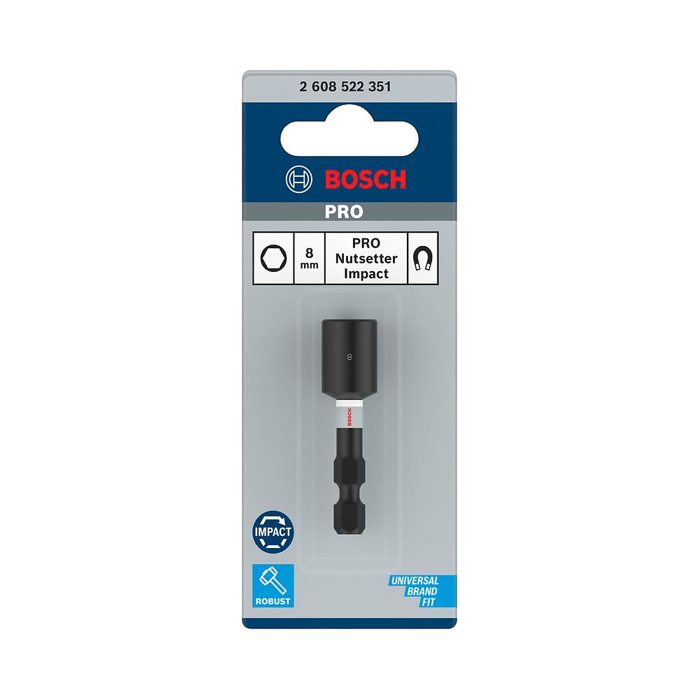 Bosch Professional Accessories 2608522351 Impact-Lokma Anahtarı 8 mm, 0 W, 0 V