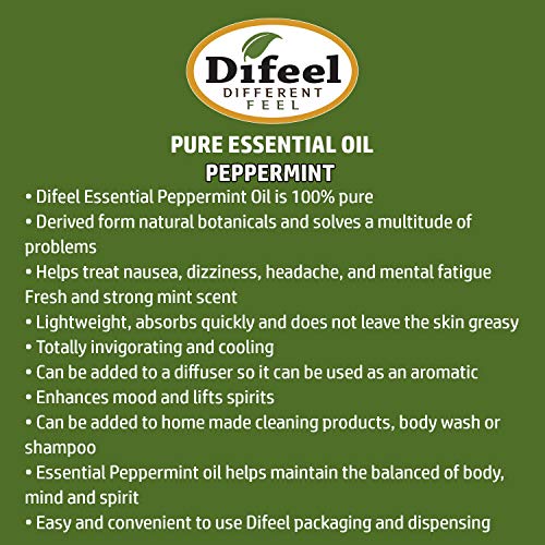 Aceite esencial 100% puro de menta Difeel 1 onza miniatura 3