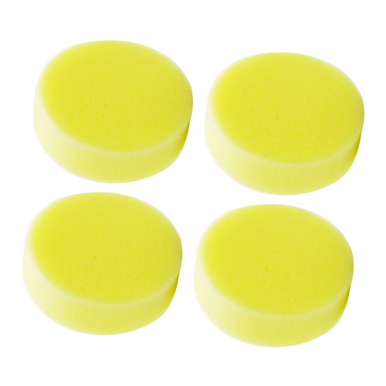 Éponge à Polir Jaune 4 Pièces en Mousse pour Nettoyage et Dépoussiérage