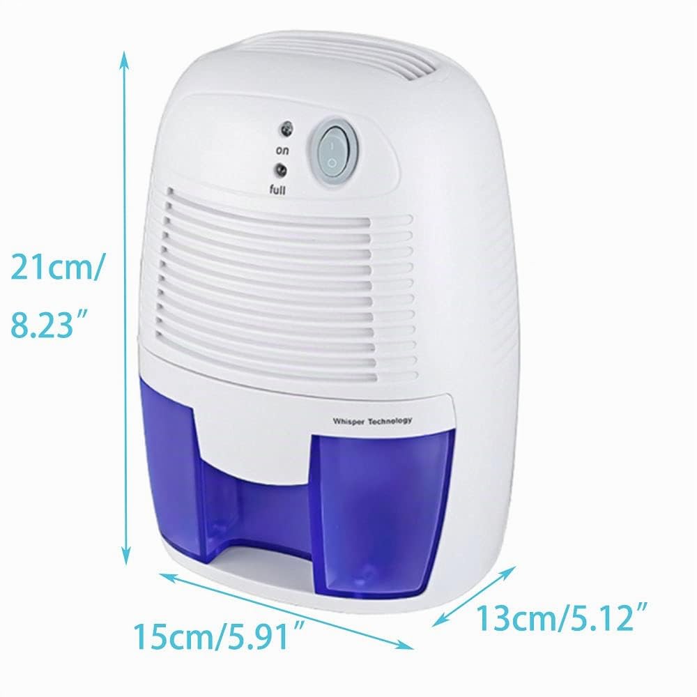 TopHomer Deumidificatore portatile, 500 ml, per casa, auto, ufficio e cantina, antimuffa con tecnologia Peltier ultra silenziosa, per ambienti umidi