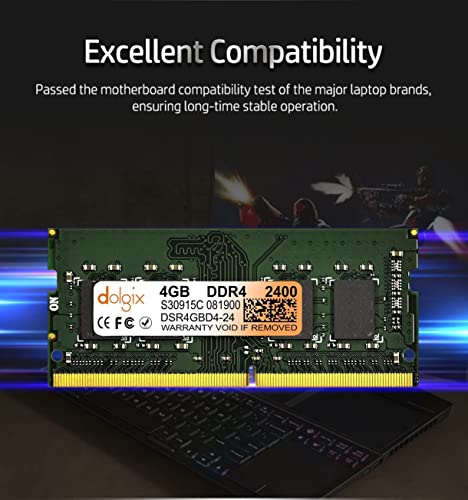 Dolgix 4GB DDR4 | 2400MHz RAM | Laptop/Notebook RAM | CL-17| Laptop-Memory|DDR4 SO-DIMM | PC4-19200 |1Rx8 Single Rank| 3- Year Warranty- (Made in... - Image 4