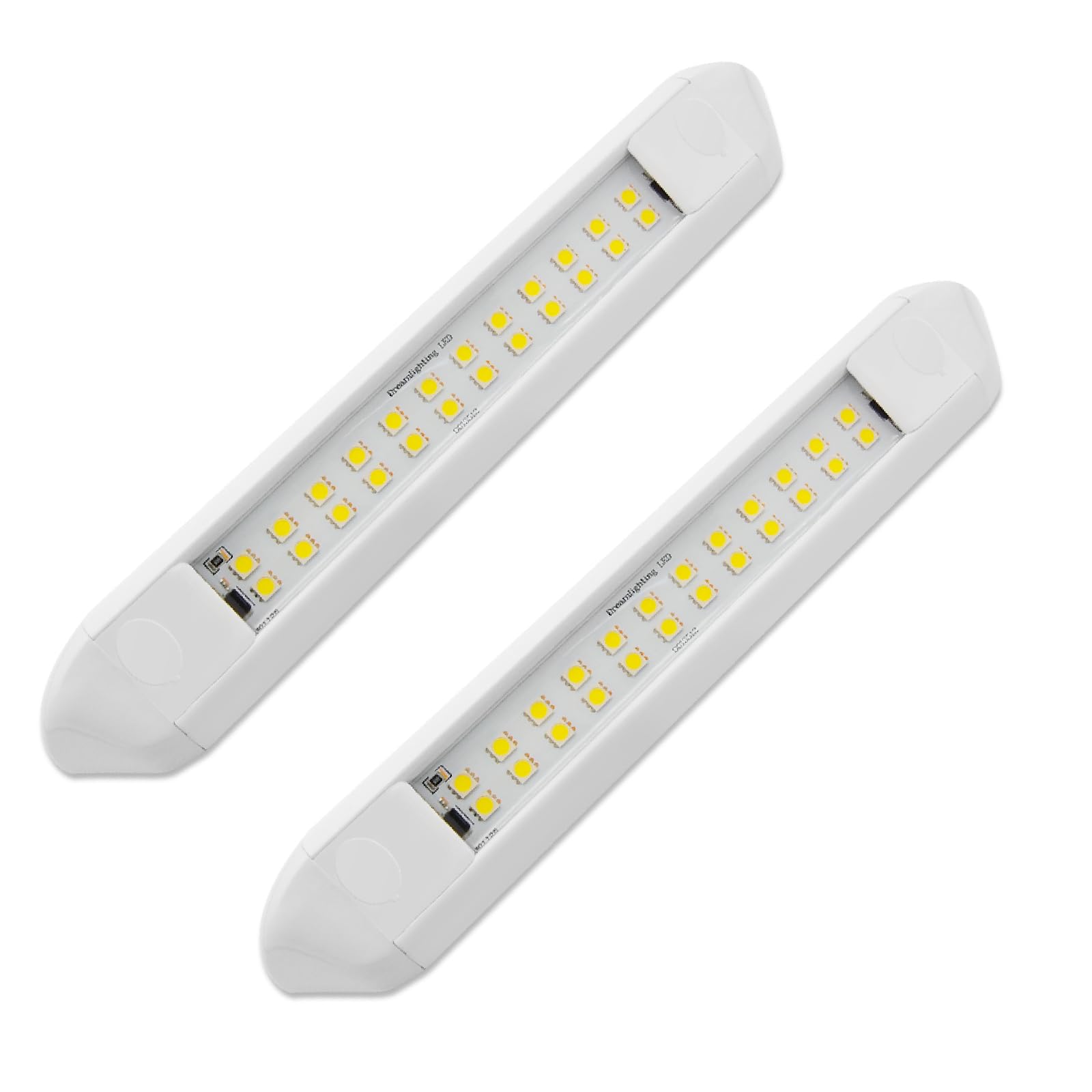 Dream lighting RV Exterior LED Porch Lights 12v Camper Trailer Awning Light Fixture 350lm Cool White Lighting, 10inch, Pack of 2