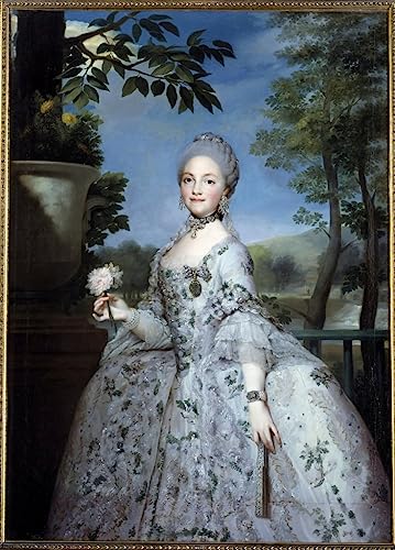 Tableau portrait de Marie Louise de Parme 60x90cm salon vintage
