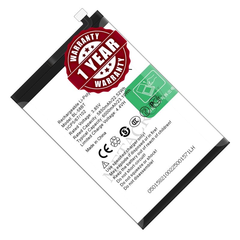 Image of Original BL-58BT Battery Compatible for Tecno Pova (LD7, LD7j, MZ-Tecno LD7) - (6000mAh) - 1 Year Warranty BC45