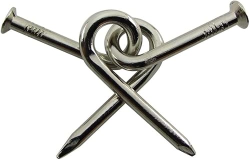 Miniatura 5 de MilesMagic Cerrar clásico Nail Puzzle Gimmick Magician's Nail Jail Hook Puzzle Magic Trick, Plata