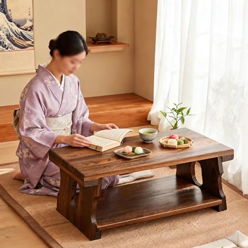 Table basse pliante bois massif pour optimiser les petits appartements