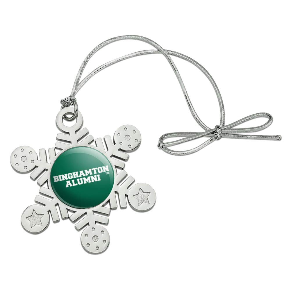 GRAPHICS & MORE Binghamton University Bearcats Alumn Metal Snowflake Christmas Tree Holiday Ornament