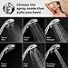 LOKBY High Pressure 6-Settings Shower Head with Handheld - 5'' Powerful Detachable Shower Head Set for Low Water Pressure - 59'' Stainless Steel Hose - Tool-less 1-Min Installation - Chrome