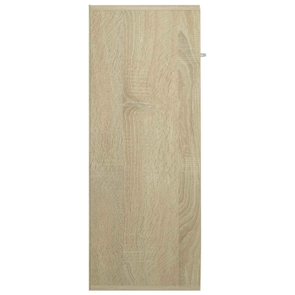 vidaXL Sideboard, Kommode mit viel Stauraum, Schrank mit 2 Türen, Mehrzweckschrank Anrichte für Wohnzimmer, Modern, Sonoma-Eiche 60x30x75cm Holzwerkstoff
