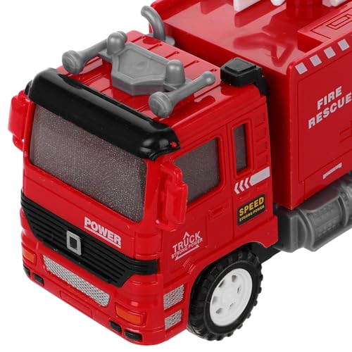 NUOLUX 消防車おもちゃ プルバック式 小型緊急車両 用建設車両 模型 消防活動再現 滑らかな走行 幼児向け 設計